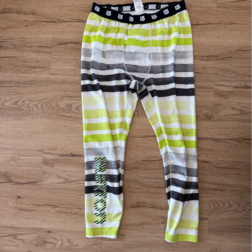 Vintage Burton Striped Dryride base layer pants